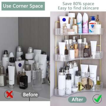Webetop 3-Tier Corner Bathroom Organizer for Efficient Storage