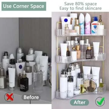 Webetop 3-Tier Corner Bathroom Organizer for Efficient Storage