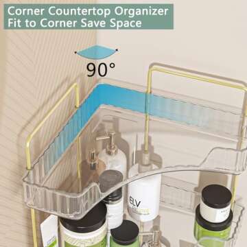 Webetop 3-Tier Corner Bathroom Organizer for Efficient Storage