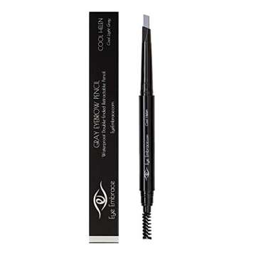 Eye Embrace Cool Helen: Light Gray Eyebrow Pencil – Waterproof, Double-Ended Automatic Angled Tip & Spoolie Brush, Cruelty-Free