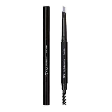 Eye Embrace Cool Helen: Light Gray Eyebrow Pencil – Waterproof, Double-Ended Automatic Angled Tip & Spoolie Brush, Cruelty-Free