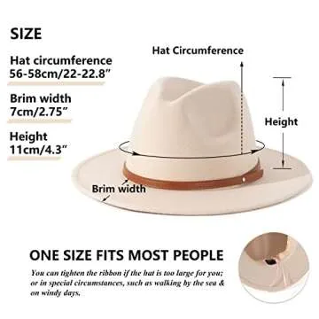 Lisianthus Womens Fedora Hat - Stylish and Comfortable