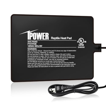 iPower 6X8 Inch Reptile Heat Pad: Durable Heating Mat for Reptiles