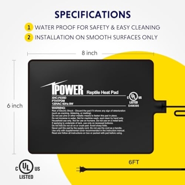 iPower Reptile Heat Pad for Ideal Terrarium Heating