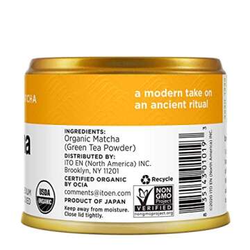 Matcha Love Ceremonial Green Tea Organic 0.7 Ounce Canister (Pack of 1) Green Tea Powder