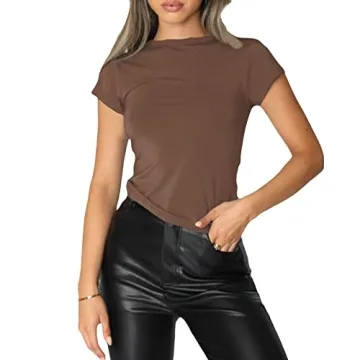 Stylish Basic Fitted Short Sleeve Tees for Women