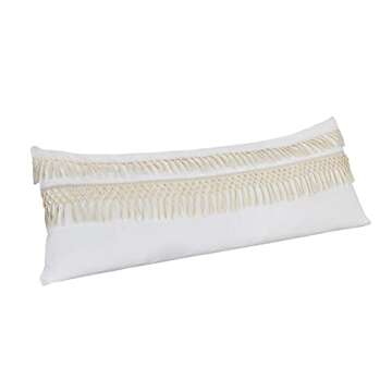 Sweet Jojo Designs Boho Bohemian Macrame Tassel Ivory accent decorative couch long throw zipper body...