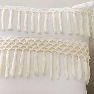 Boho Macrame Tassel Body Pillow Cover by Sweet Jojo Designs