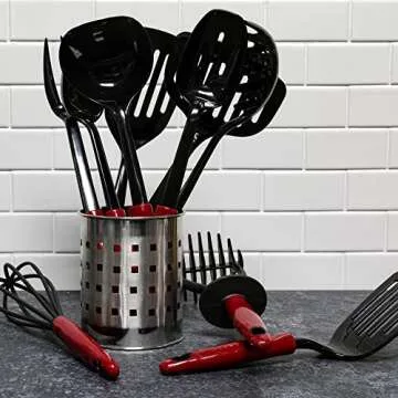 Chef Craft Select Nylon Meat Cooking Fork, 13 inch, Red