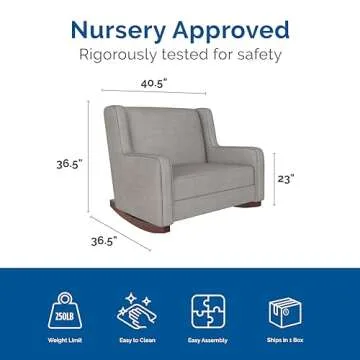 Baby Relax Hadley Double Rocker Chair for Comfort