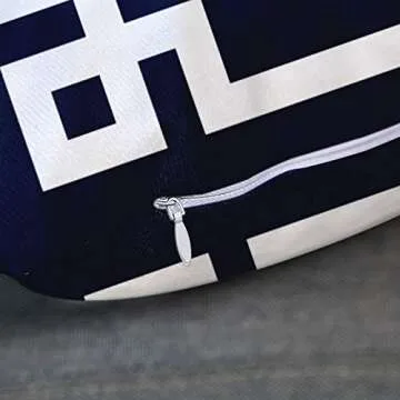 Emvency Cute Navy Blue Greek Key Pillow Cover 20x20