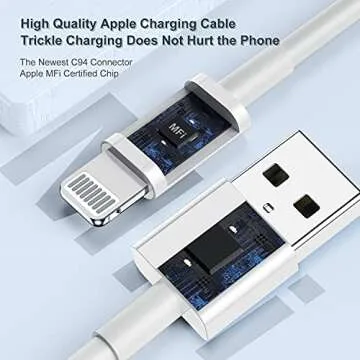 10ft Apple Charger Cable, Long Apple Lightning to USB Cable 10 Feet,Fast iPhone Charging Cord 10 Foot for Apple iPhone 14 Pro Max/14 Plus/14/13/12/11 Pro/11/XS MAX/XR/8/7/6s/6/5S/SE iPad Original