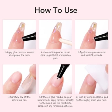 Quick Drying 10g Nail Glue and 10ml Remover Set