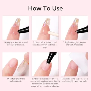 Quick Drying 10g Nail Glue and 10ml Remover Set