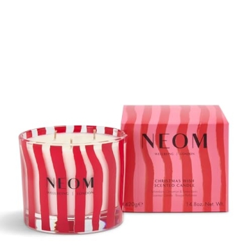 Experience the Magic of NEOM Christmas Wish Luxury Scented Candle | Essential Oil Aromatherapy
