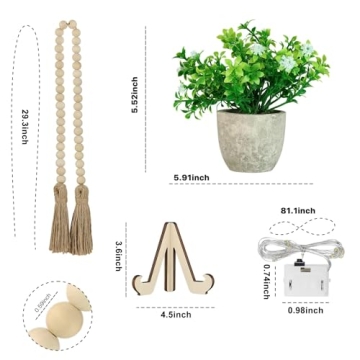 Fall Tiered Tray Decor Set 10 Rustic Farmhouse Pieces  