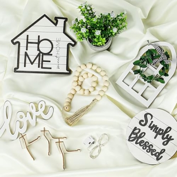 Fall Tiered Tray Decor Set 10 Rustic Farmhouse Pieces  