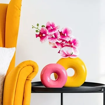 EdensDECOR Colorful Ceramic Flower Vase for Stylish Decor