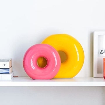 EdensDECOR Colorful Ceramic Flower Vase for Stylish Decor