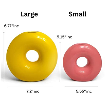 EdensDECOR Colorful Ceramic Flower Vase for Stylish Decor