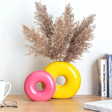 EdensDECOR Colorful Ceramic Flower Vase for Stylish Decor