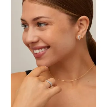 PAVOI Wavy Cubic Zirconia Stackable Ring for Women | Stunning Design