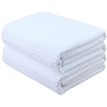 POLYTE Microfiber Oversize Quick Dry Lint Free Bath Towel Set of 2 - Ultra Soft & Lightweight