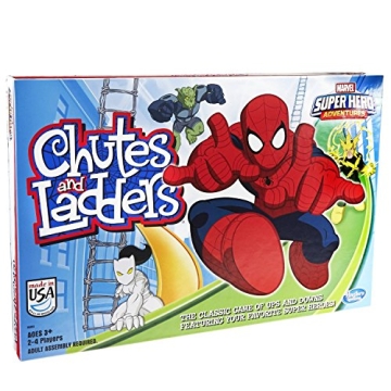 Chutes and Ladders Marvel Spider-Man Edition Board Game for Kids
