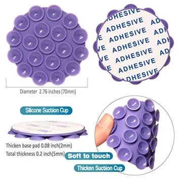 DGBGoo 5 PCS Suction Phone Case Adhesive Silicone Suction Cup Phone Holder Case for Hand Mobile Devices Mount (Black)