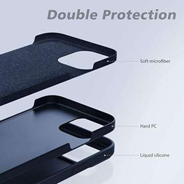 CloudValley for iPhone 12 Pro Max Silicone Case with Slide Camera Cover, Soft Liquid Silicone Camera Protection Case, Rubber Full Body Protective Anti-Scratch Bumper Case, (Blue)