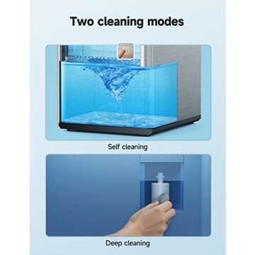 HiCOZY Nugget Ice Maker 55LB Daily Output Self-Cleaning