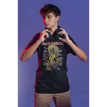 Iron Maiden T Shirt Killer 2 Album Cover Front & Back Print Mens Short Sleeve T Shirts Classic Rock Tees Black