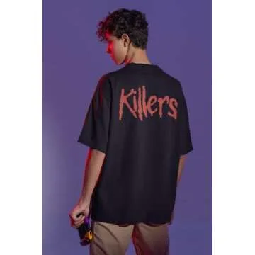 Iron Maiden T Shirt Killer 2 Album Cover Front & Back Print Mens Short Sleeve T Shirts Classic Rock Tees Black