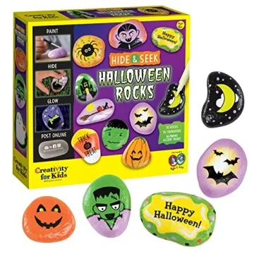 Creativity for Kids Hide and Seek Halloween Rock Painting Kit - Fun Crafts for Kids