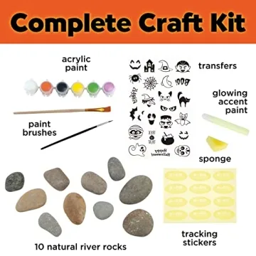 Halloween Rock Painting Kit for Kids Aged 6-8