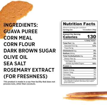 Craize Guava Crisps | Gluten Free, Vegan, Kosher, Toasted Corn Crackers | 3 pack, 4 oz each