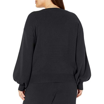 Mia Bell Sleeve Deep V Neck Supersoft Sweater by The Drop