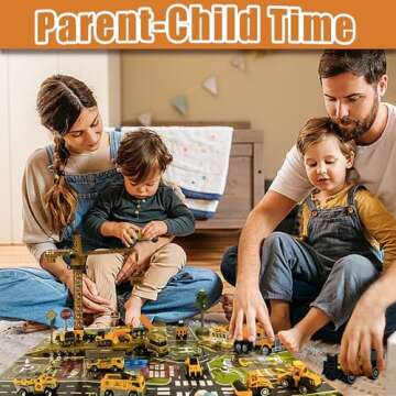 Advent Calendar 2024 Kids Boys - Alloy Construction Vehicles Toy Set - Christmas Engineering Playset Plus 2 Mats - Countdown Calendar Gift for 3-8 Year Old Children Teens