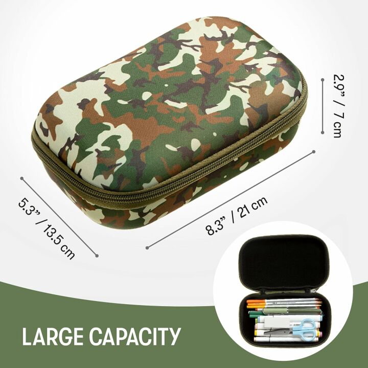 Large Capacity Zipit Camo Pencil Box for School
