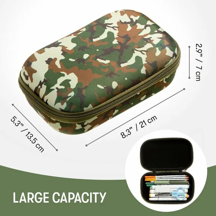 Large Capacity Zipit Camo Pencil Box for School