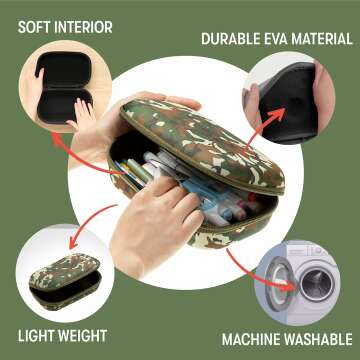 Large Capacity Zipit Camo Pencil Box for School