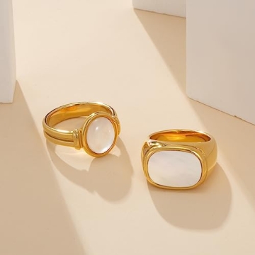 YeGieonr Gold Chunky Statement Rings for Women