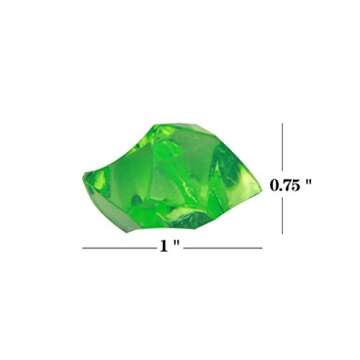 WELMATCH Apple Green Acrylic Ice Rock Crystals Treasure Gems for Table Scatters, Vase Fillers, Weddi...