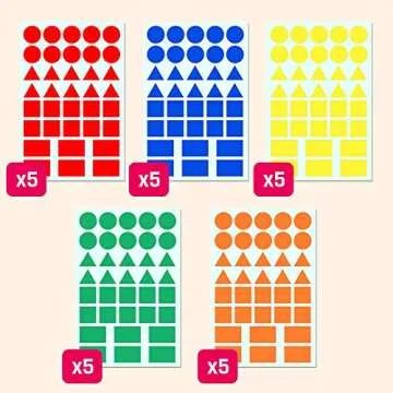 900 Pack Colored Shape Stickers - Versatile Labels for Creativity