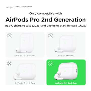 elago Liquid Hybrid Case Compatible with AirPods Pro 2nd Generation Case Cover - Compatible with Air...