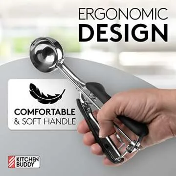 Durable Stainless Steel Cookie Scoops Set - 3 Sizes Available