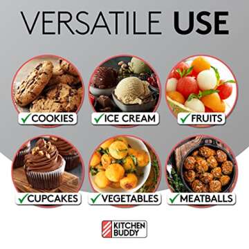 Durable Stainless Steel Cookie Scoops Set - 3 Sizes Available