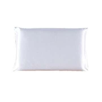 Juwenin Bedding,Luxury Satin Pillowcase with Zipper (Silky Satin Pillow Case for Hair) Set of 2 (White, Standard(20''x26''))