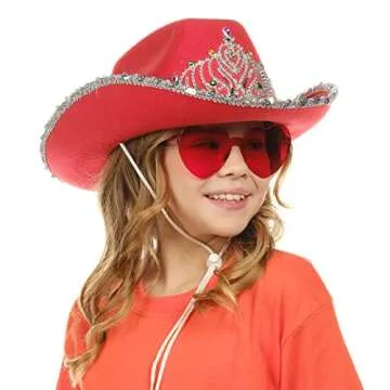 Sparkly Funcredible Cowboy Hat and Glasses Set for All