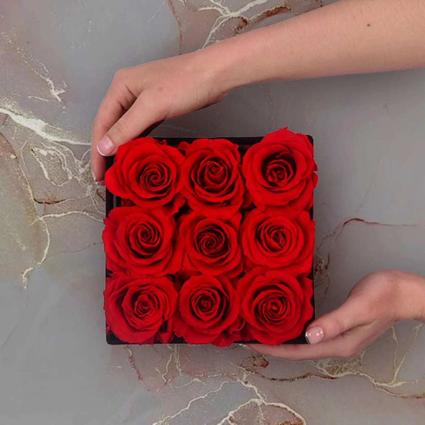 Unique Preserved Roses in Box for Valentine's Day